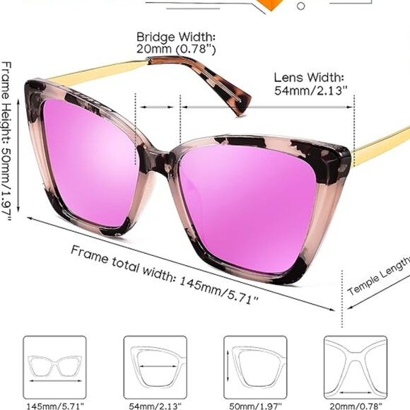 Trendy polarized women's sunglasses - Picture 4 of 5